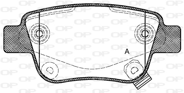 OPEN PARTS Комплект тормозных колодок, дисковый тормоз BPA1047.02